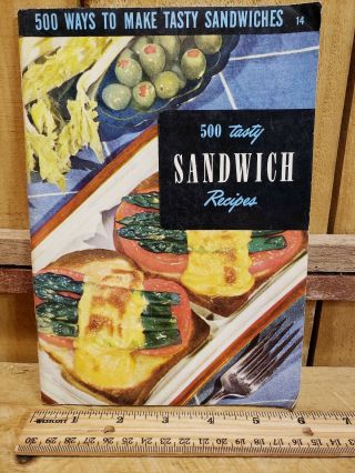 Vintage 1950 Culinary Arts Institute Cookbook 500 Tasty Sandwich Recipes