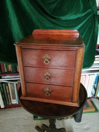 Antique Miniature Chest Of Drawers.  Mahogany And Walnut.