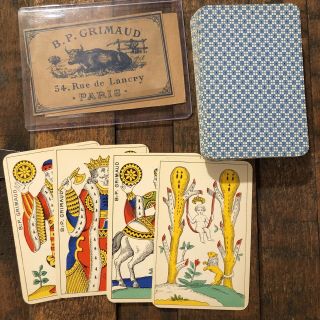 Old Bp Grimaud Playing Cards Paris France French Antique Vintage Uspcc Us Rare