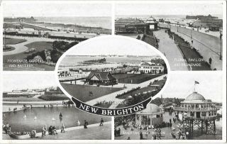 Cheshire Wirral Brighton 5 Vintage Postcards 3.  2