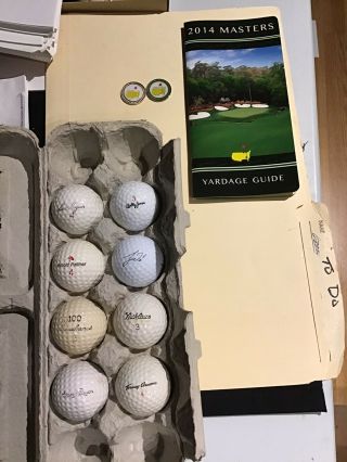 Masters Yardage Book,  2 Masters Ball Markers,  8 Signature Golf Balls Masters Win