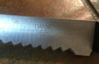 Vintage Dansk Stainless 5” Steak Knife Serrated Blade Wood Handle Japan 2