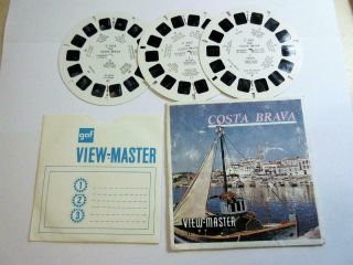 Vintage Viewmaster 3d Photo Reels - Costa Brava No.  C240 - Complete Set Of 3