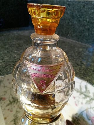 Vintage Perfume Bottle Eau De Cologne Vigny 2 Oz Amber Top