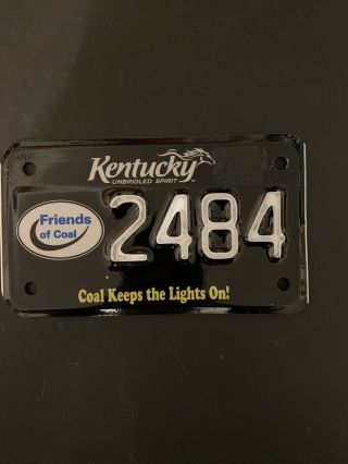Kentucky Friends Of Coal Motorcycle License Plate