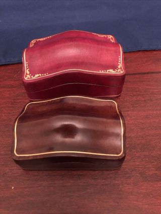 Two Antique Vintage Italian Leather Boxes By Misuri Firenze