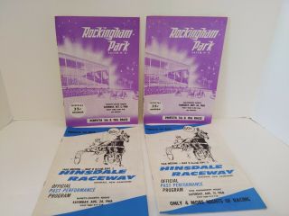 1968 Rockingham Park & Hinsdale Raceway Nh Horse Racing Programs Set Of 4