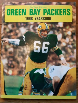 1968 Green Bay Packers World Champion Yearbook,  Bonus 1970 Ray Nitschke Card