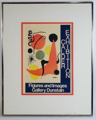 Vintage Alexander Calder Lithograph Exhibition Poster - Framed
