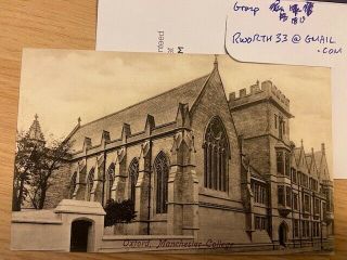 Manchester College,  Oxford,  Vintage Postcard