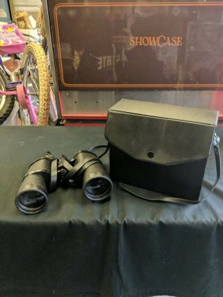 Vintage Sears Discoverer Binoculars 6333 Quick Focus 7x50 With Case 4 Part