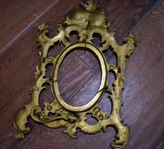 Antique Brass Picture Frame,  Table Top,  Vintage 2