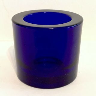 Vintage Iittala Marimekko Cobalt Blue Votive Candle Holder Kiva Finland Euc