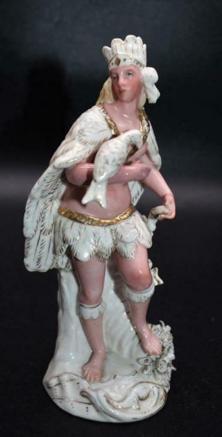Rare Unusual Antique 19thc French Samson Porcelain Figure Of Native American