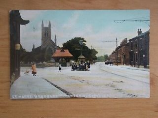 Vintage 1906 Postcard - St Marks Church - Bredbury 7033