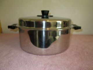 Vintage Revereware 4 1/2 Quart Stock Pot Copper Core