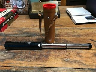 Small Vintage Telescope With Leather Case.  Hiking,  Girls Scouts,  Boys Scouts ??