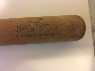 Vintage Collectible Spalding Ted Williams Wooden Baseball Bat Sports Memorabili