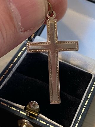 Antique 9ct Gold Cross/crucifix Pendant P&p