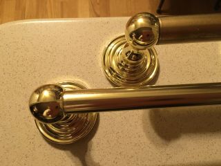 Solid Brass Bathroom Hardware Accessories 3 Pc Set,  Gold 2