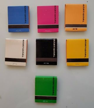 BRANIFF INTERNATIONAL Airline Matchbooks (set of all 7 Colors) Full Unstruck 2