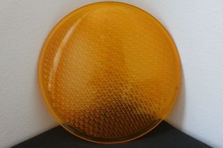 Vintage Kopp Glass No.  Tl - 4955 Wide Angle 12 " Yellow Traffic Light Lens Stop