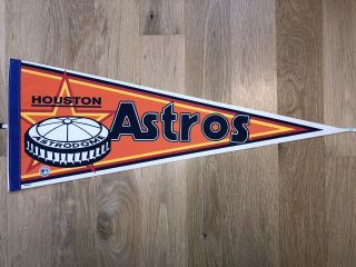 Houston Astros Astrodome Baseball Mlb Vintage Felt Pennant,  12 " X 30 "