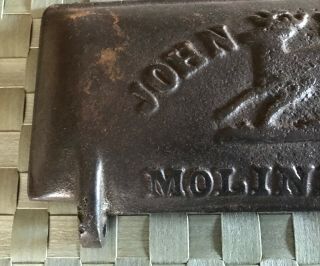 Antique John Deere Z412H Cast Iron Tool Box Cover 2