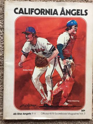 1979 California Angels/ Baseball Program Vs Boston Red Sox - Grich On Cover