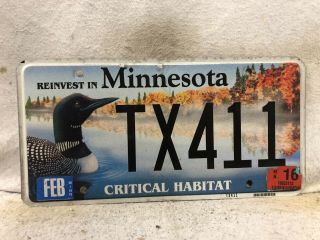 2016 Minnesota Critical Habitat License Plate