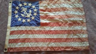 Vintage Valley Forge Flag Co Us Yacht Nautical American Anchor 13 Star Flag