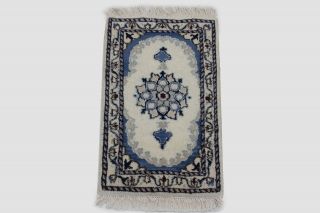 Floral Design Small Size Tiny 1 ' 4X2 ' 2 Handmade Nain Area Rug Oriental Carpet 2