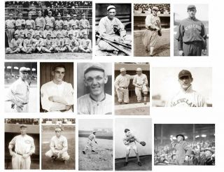 14 Photos,  1919 Chicago Black - White Sox Baseball Team Photo,  Shoeless Joe Jackson