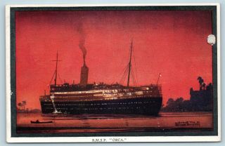 Postcard Royal Mail Steam Packet Steamship Ss Orca Steamer Ship V10