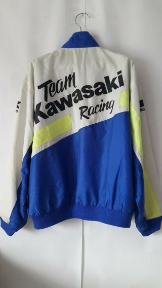 Vintage Motocross Team Kawasaki Racing Limit Jeff Ward Long Sleeve Jacket Size L