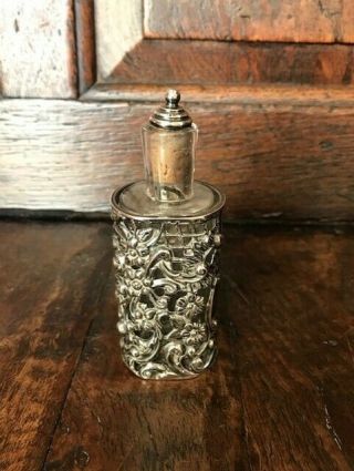 Antique Solid Silver Perfume Scent Bottle