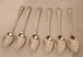 Set Of 6 Georgian Silver Teaspoons By Peter And Ann Bateman - London 1796