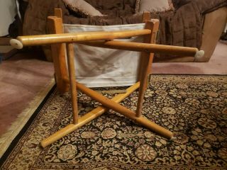 Vintage rare Telescope Folding Furniture navajo Canvas Directors Chair 2