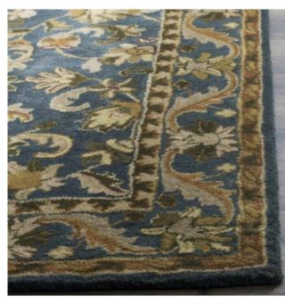 Hand - Tufted Antiquity BLUE / GOLD Wool Area Rug 5 ' x 8 ' 2