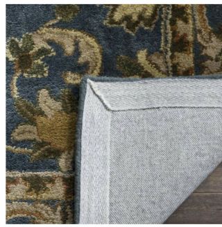 Hand - Tufted Antiquity BLUE / GOLD Wool Area Rug 5 ' x 8 ' 3