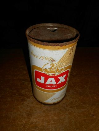 Vintage 1950s 1960s Flat Pop Top Jax Beer Can