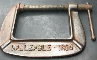 Vintage B&C Brink & Cotton Malleable Iron C Clamp 144 Made in USA 2