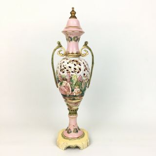 Vintage French Sevres Style Porcelain Urn With Cherubs Numbered 69/99 Limited