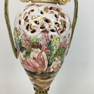 Vintage French Sevres Style Porcelain Urn With Cherubs Numbered 69/99 Limited 2