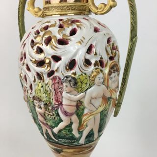 Vintage French Sevres Style Porcelain Urn With Cherubs Numbered 69/99 Limited 3