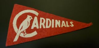 1930s Red Ball Gum Mini Felt Baseball Pennant - St Louis Cardinals -