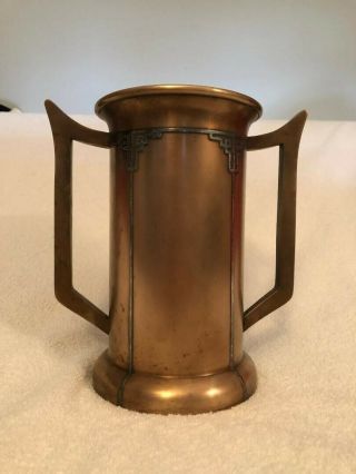 Arts And Crafts Heintz 6533 Unengraved Trophy Cup Sterling On Bronze