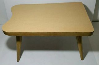 Vintage Mid Century Modern - Formica Wood Table W/ Tapered Legs Retro Modular
