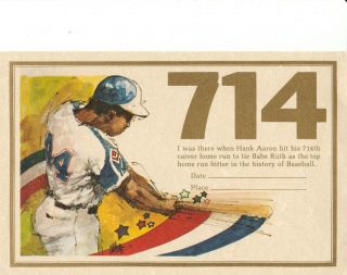 Hank Aaron,  Atlanta Braves: Home Run Lithos 714,
