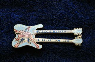 Cleveland Indians " 97 All Star Game Double Neck Guitar " Pin Wow